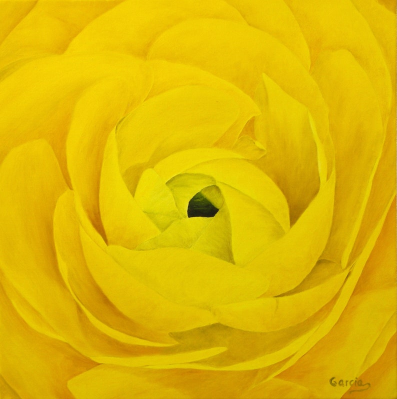 Dahlia Flower Oil Painting 18 x 18 image 8