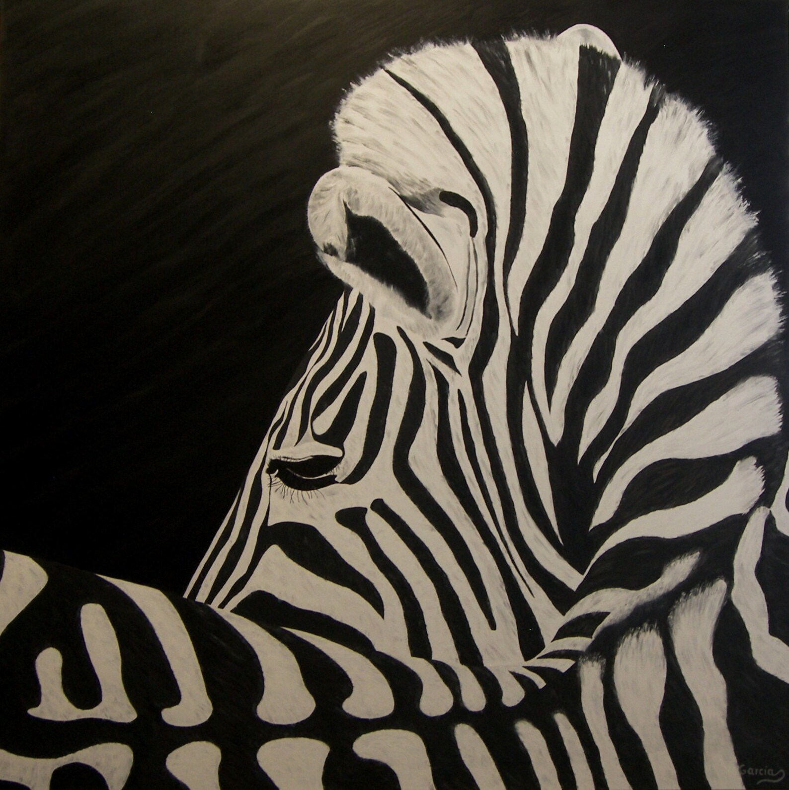 Zebra Oil Painting Zebra Original Oil Painting Large Etsy