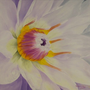 Dahlia Flower Oil Painting 18 x 18 image 9