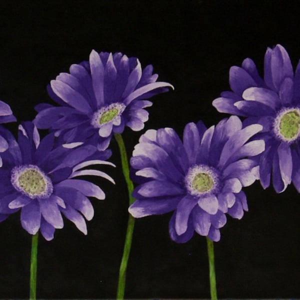 Painting on Black Background - Etsy