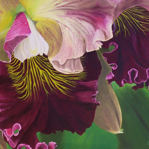 油彩画 ユリの花 ユリの花の油絵（18インチ×18インチ） - Etsy 日本