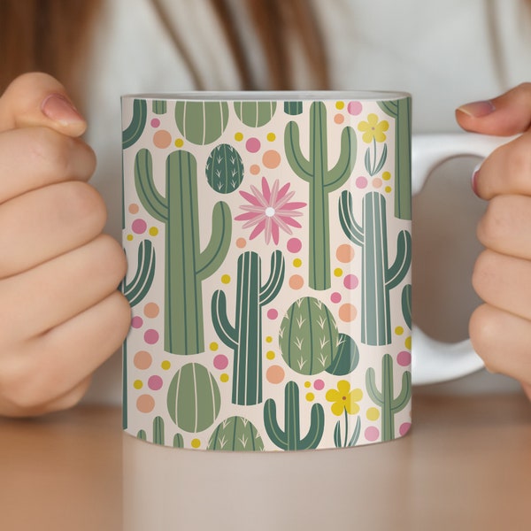 saguaro lover desert dweller cactus design grandpa gift grandson grandaughter parents cup different cactus species part four mug set kitchen