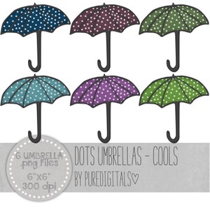 Umbrella Clip Art, Umbrella PNG, Digital Scrapbooking, Scrapbooks, Colored Umbrella, Digital Umbrella, Digital ClipArt, Digital Clip ARt