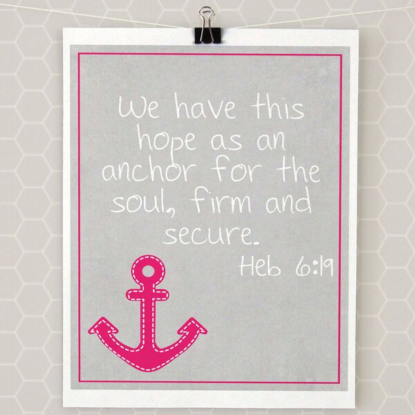 Anchor Bible Verse - Etsy