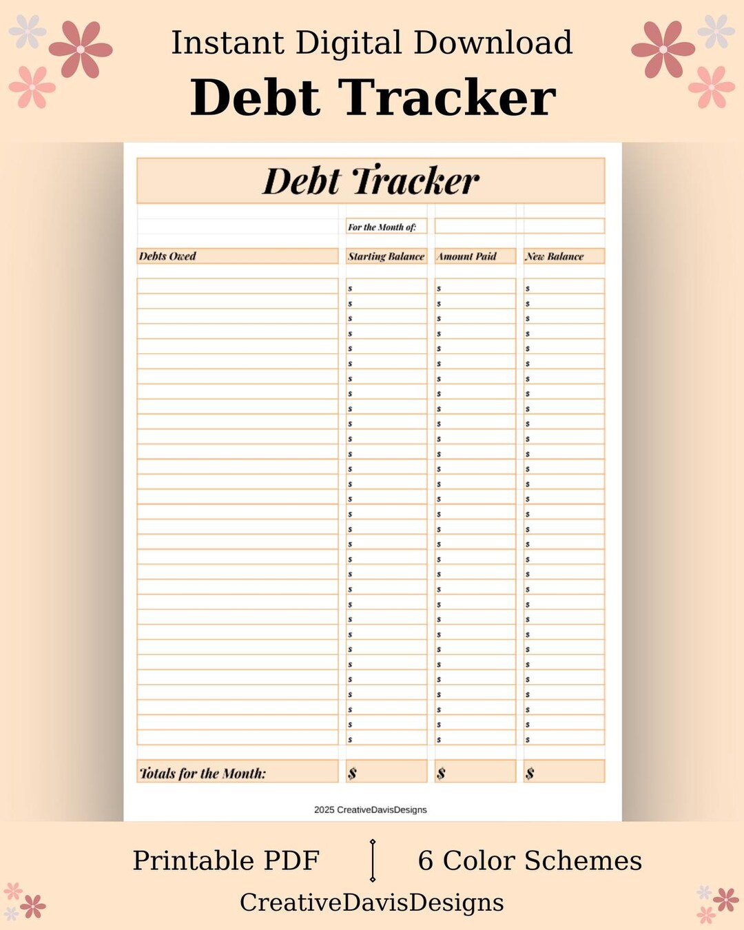Debt Checklist.pdf Debt, Tracker, Planner, Schedule, Checklist, Finances, Bills, Payments ...