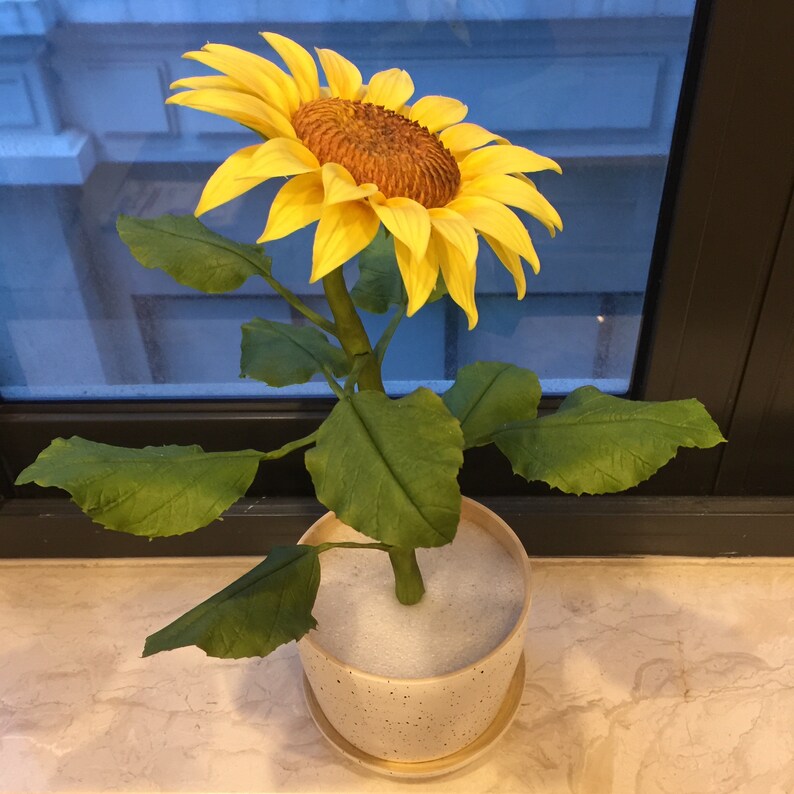 Sunflowers plants Artificial Sunflower Indoor Planters Etsy