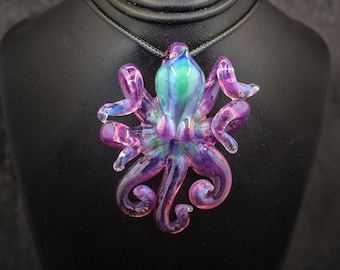 Calypso/'s Rein Kracken Collectible Wearable Boro Glass Octopus Necklace Sculpture