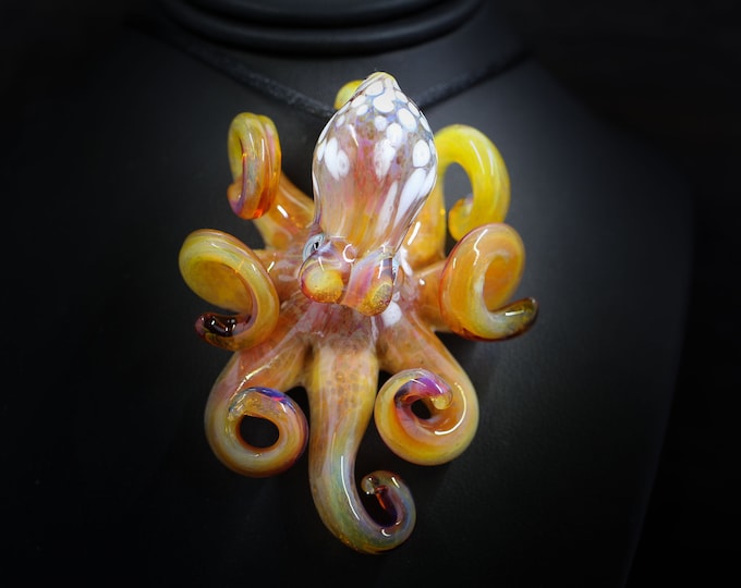 The Secret Serendipity Kraken Collectible Wearable Boro Glass Octopus Necklace / Sculpture