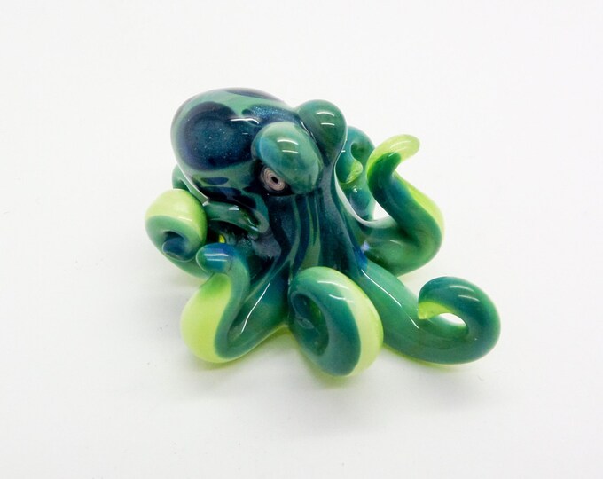 The Chameleon Kraken Collectible Wearable  Boro Glass Octopus Necklace / Sculpture Made to Order