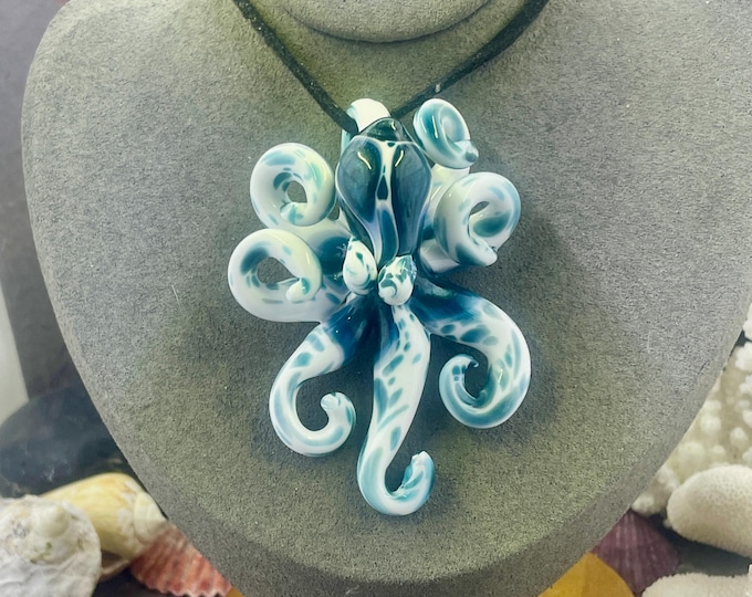 The Unobtanium Kraken #2 Collectible Wearable Boro Glass Octopus Necklace / Sculpture Made to Order