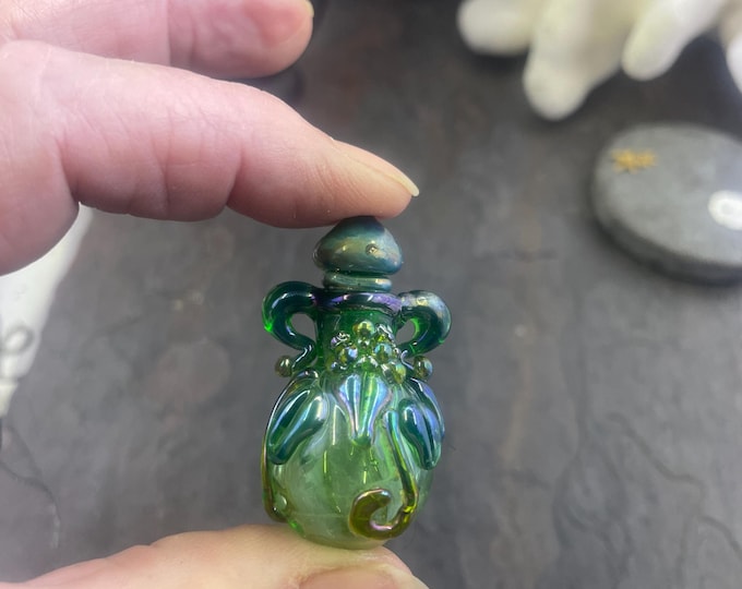 Ancient Botanical Mermaid Tears Vessel Bead