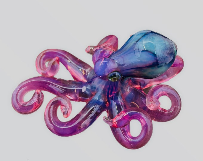 The Telemagenta Kraken Collectible Wearable  Boro Glass Octopus Necklace / Sculpture -Made to Order