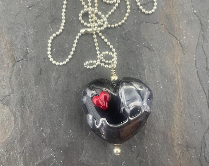 BlackHart Italian glass bead necklace