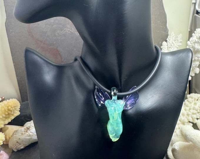 The Angel Goddess Glass Pendant Necklace