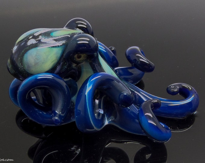 The Purple Gumbolt Kracken Collectible Wearable  Boro Glass Octopus Necklace / Sculpture Made to Order