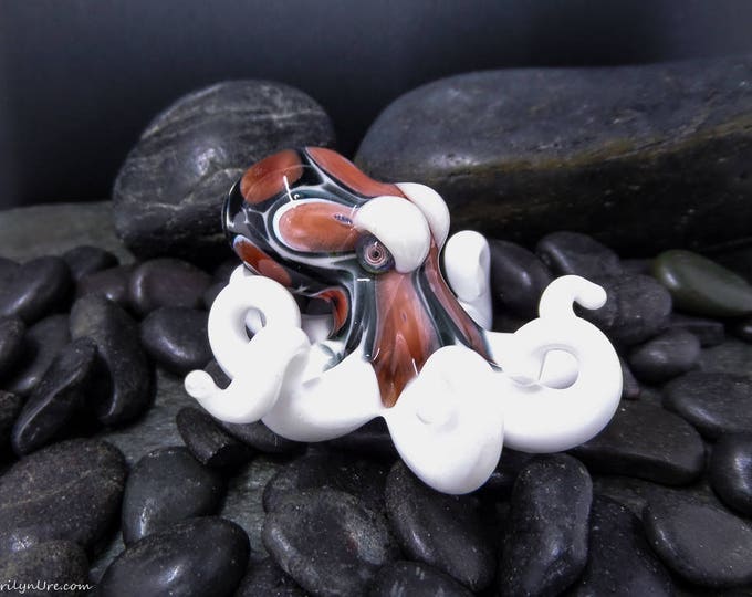 The Queen of Hearts Collectible Wearable Boro Glass Octopus Necklace / Sculpture Made to Order