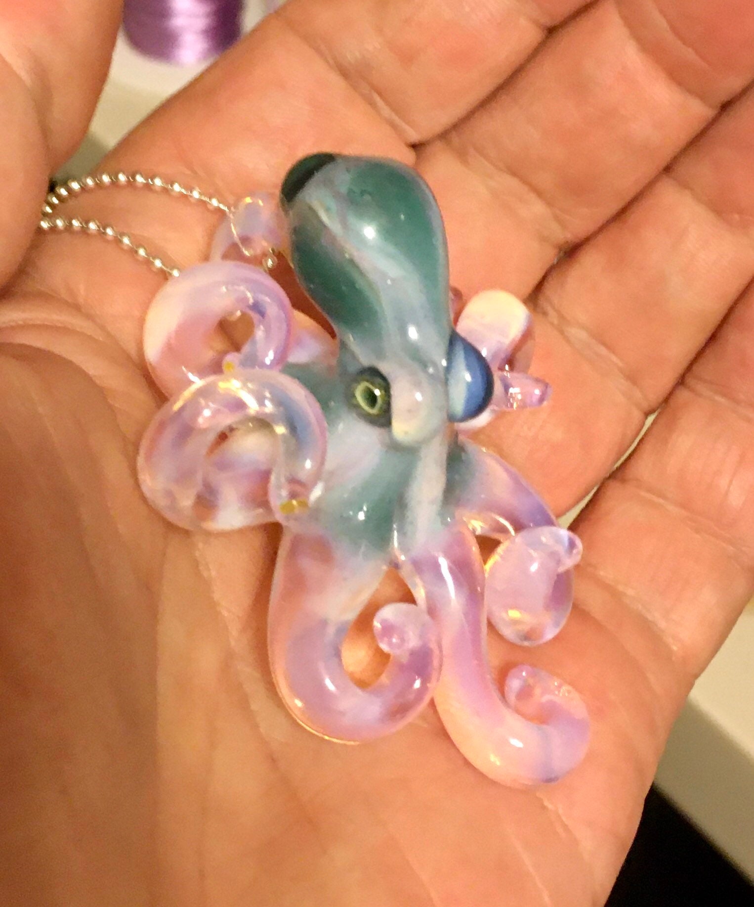 glass octopus necklace