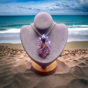 The Rainbow Kraken Collectible Wearable Boro Glass Octopus Necklace / Sculpture  Made to Order