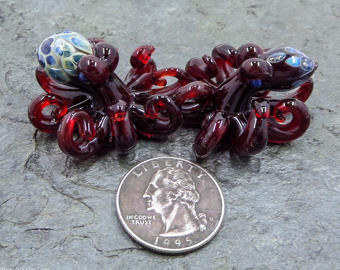 Garnet Octo Baby Earrings