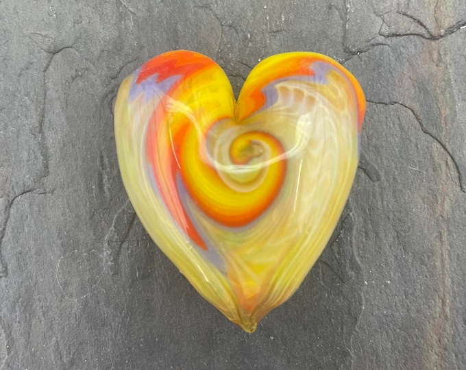 The Sunset Swirl Hollow Boro Heart