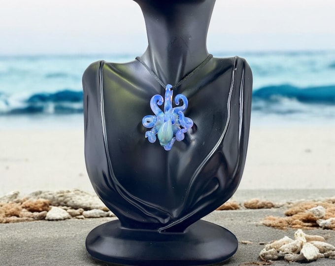 The Lucid Kraken Collectible Wearable  Boro Glass Octopus Necklace / Sculpture Made to Order