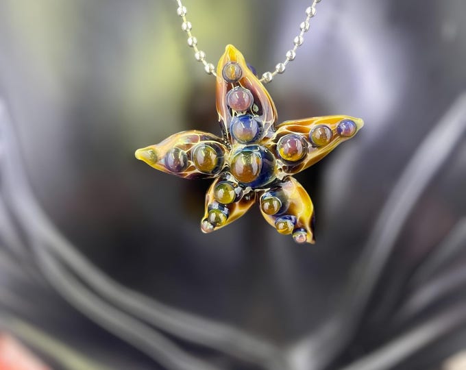 Azheri's Magic  Starfish pendant - Collectible Wearable Necklace / Sculpture One of a Kind. OOAK