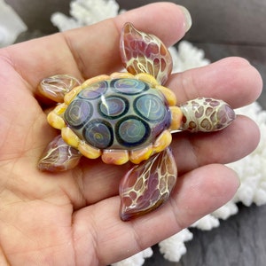 Honu Boro Glass Sea Turtle Necklace - Made to Order