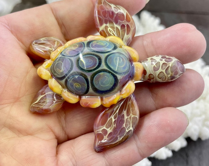 Honu Boro Glass Sea Turtle Necklace - Made to Order