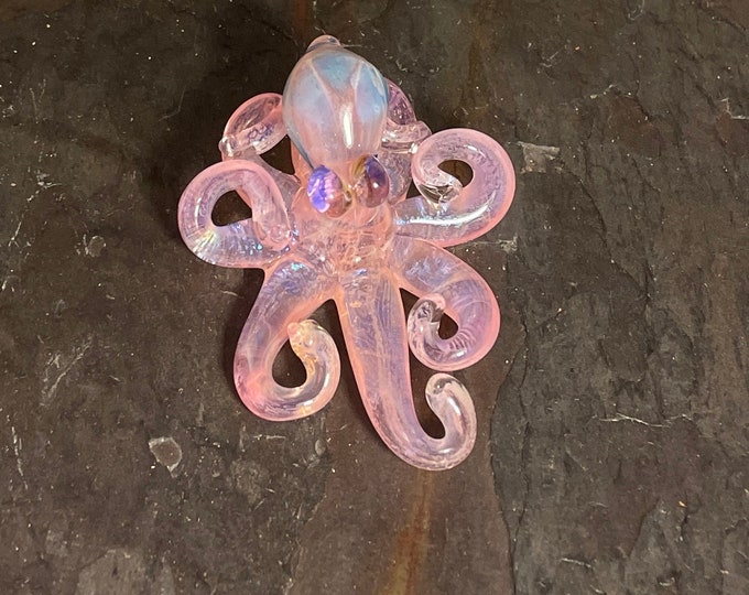 The Serum  Kracken Collectible Wearable  Boro Glass Octopus Necklace / Sculpture Made to Order