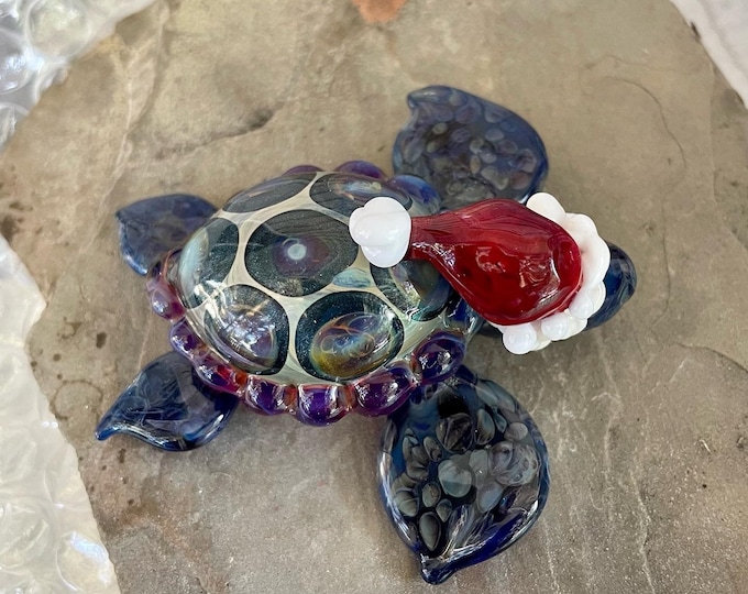 Santa Honu Boro Glass Sea Turtle Necklace - Made to Order