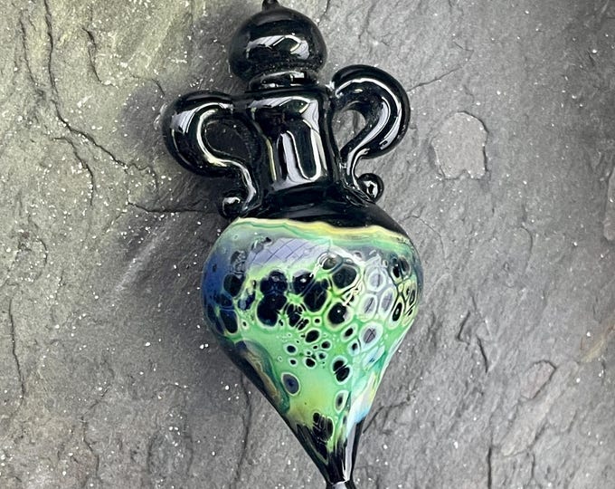 Royal Green Essential Oil Vessel Bead