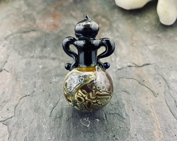 Ancient  Silvered Shards glass Mermaid Tears Vessel Bead