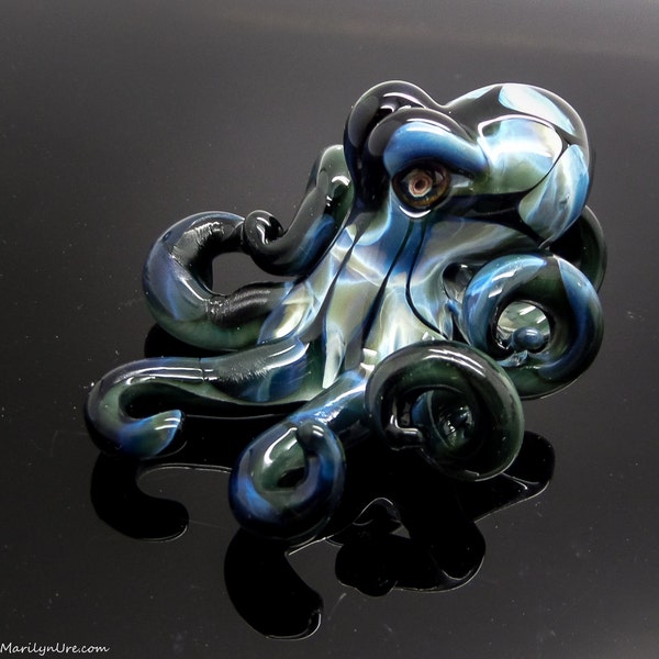 The Experimental Fade Kush Kraken Collectible Wearable  Boro Glass Octopus Necklace / Sculpture  Made to order
