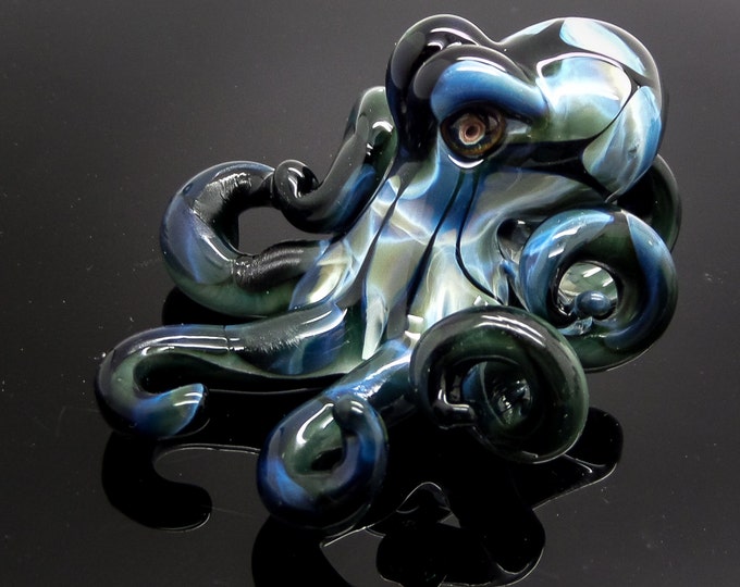 The Experimental Fade Kush Kraken Collectible Wearable  Boro Glass Octopus Necklace / Sculpture  Made to order