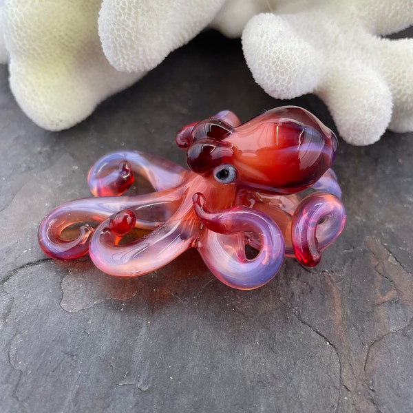 The Dragon Moon Kraken Collectible Wearable  Boro Glass Octopus Necklace / Sculpture Made to Order