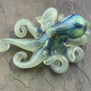 The Wonca Kraken Collectible Wearable CFL Boro Glass Octopus Necklace / Sculpture - Made to Order