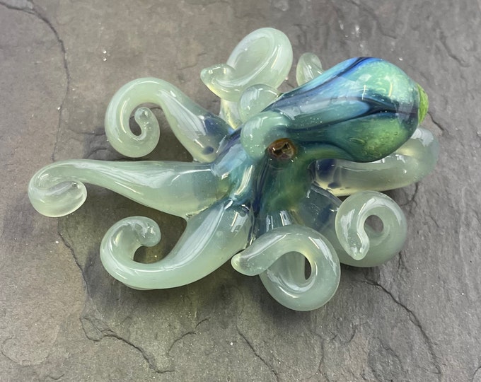 The Wonca Kraken Collectible Wearable CFL Boro Glass Octopus Necklace / Sculpture - Made to Order