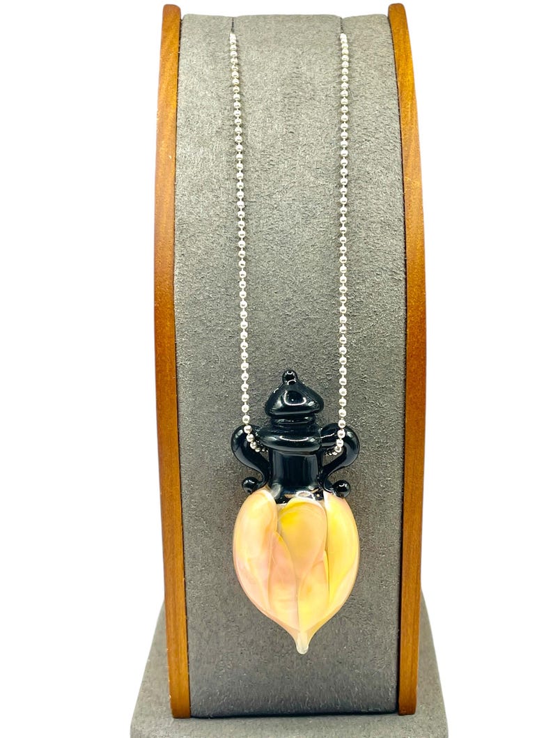 The Red Dawn Italian Glass Handmade Essential Oil Vessel Bead Necklace