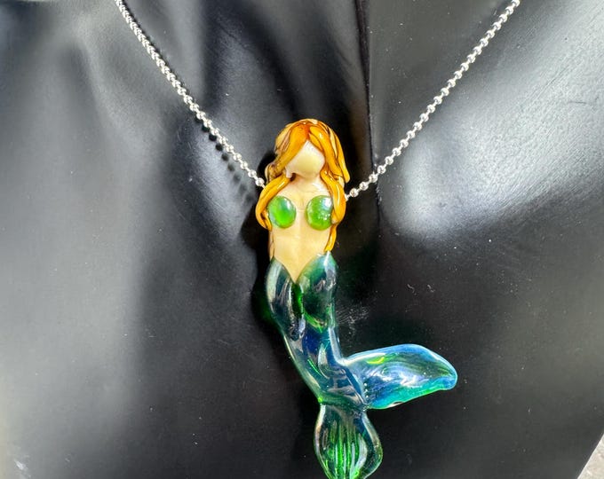 Handmade Italian Silver Glass  Sea Goddess  Mermaid
