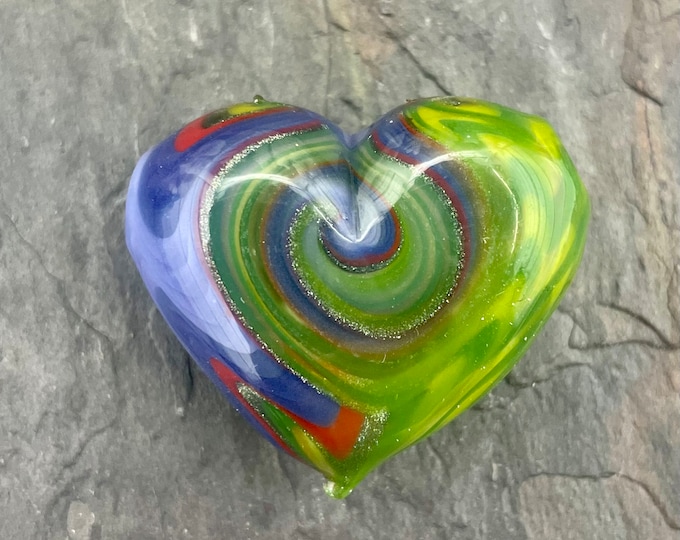 The Purple Swirl Hollow Boro Heart