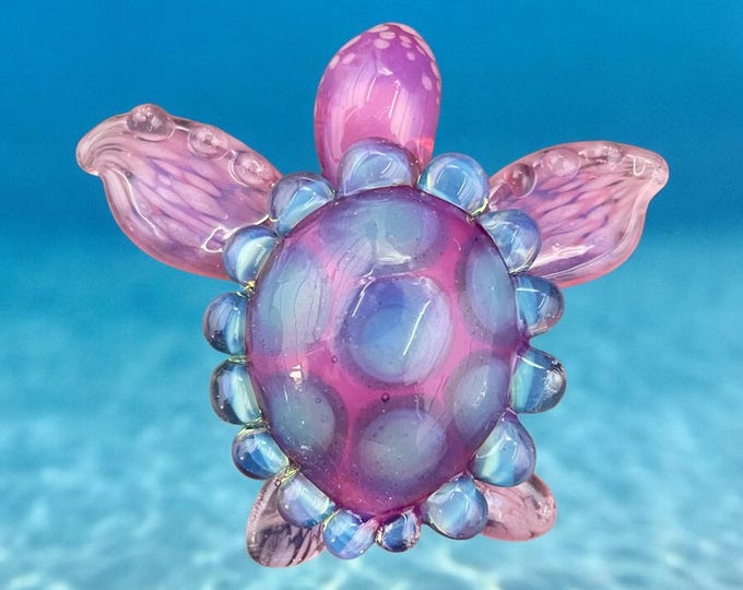 Honu Boro Glass Sea Turtle Necklace - Made to Order