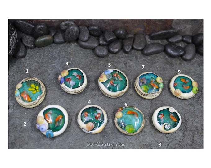 Koi Pond Ring Toppers or Pendant Focals- See other listing for screw on hardware