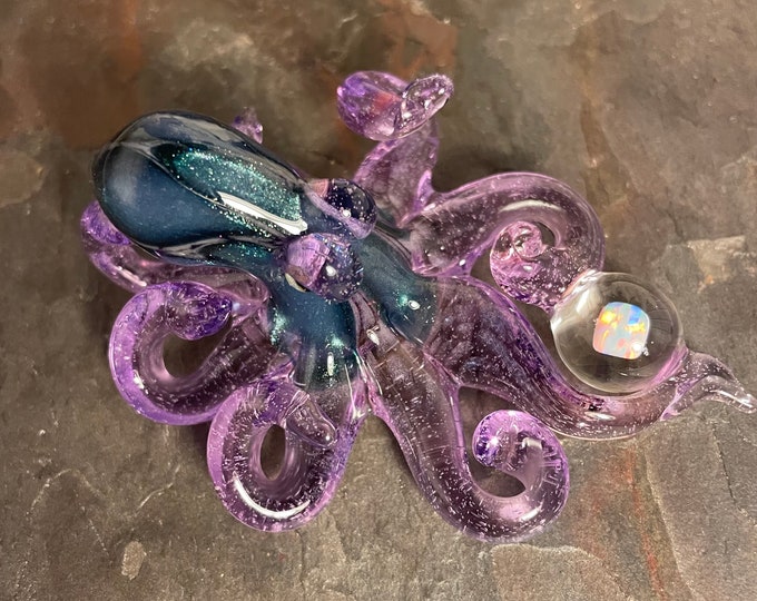 The Gordian Kraken Collectible Wearable  Boro Glass Octopus Necklace / Sculpture