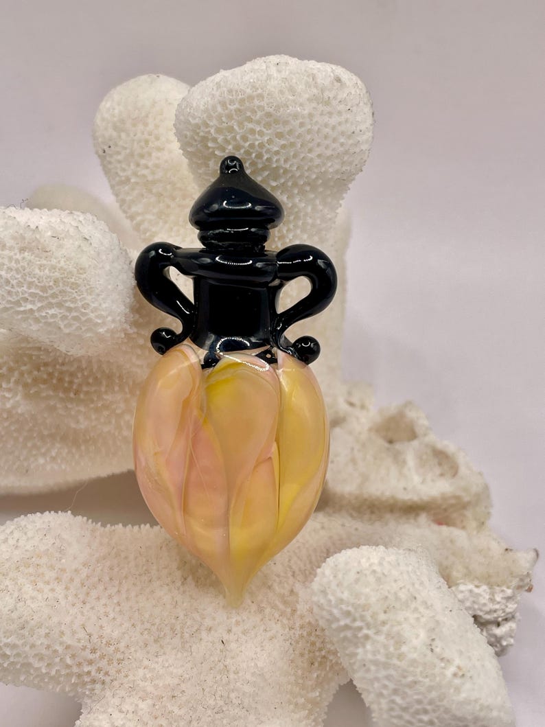 The Red Dawn Italian Glass Handmade Essential Oil Vessel Bead Necklace