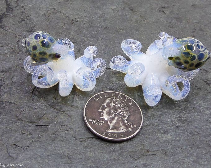 Secret White Octo Baby Earrings -Made to order