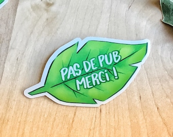 Feuille - Petit Sticker Stop Pub