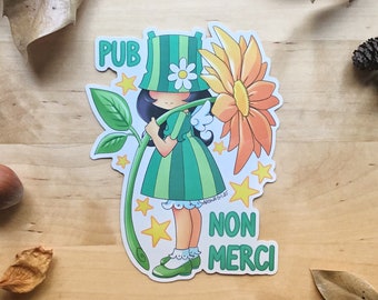 Olympe - Pegatina grande "No correo basura" - por Angelica Sharma