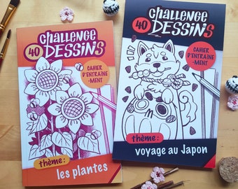 Carnets à croquis : Challenge 40 dessins sur les plantes et le Japon