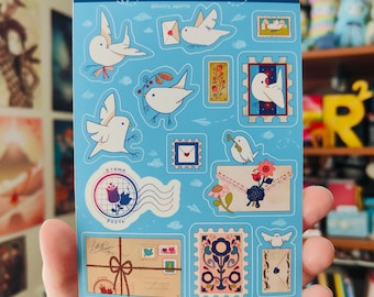 Pequeños Mensajeros - Hoja de pegatinas tamaño A6