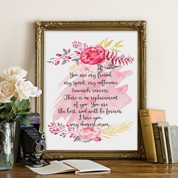 Impresión para mamá, citas de arte de pared, cartel de citas, cotización de cartel, citar imprimir, cita arte, tipografía, cito, "", regalo para mamá, día de la madre